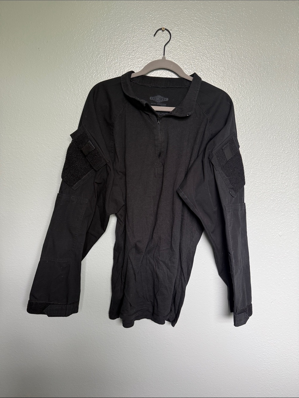 TRU SPEC XL Men's Black Tactical Long-Sleeve Shirt